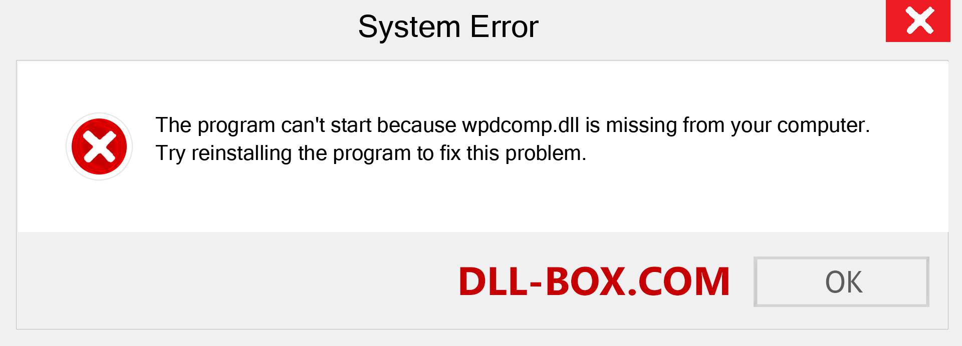  wpdcomp.dll file is missing?. Download for Windows 7, 8, 10 - Fix  wpdcomp dll Missing Error on Windows, photos, images